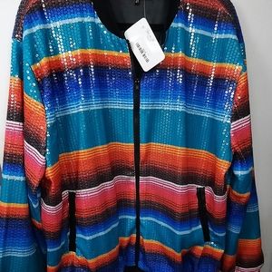 L&B Brand lightweight sequined jacket